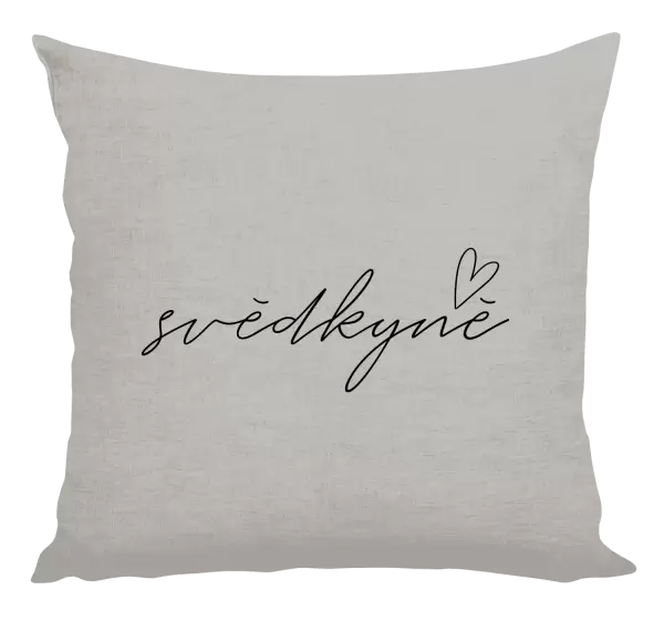 Polštář Svědkyně - tenký nápis