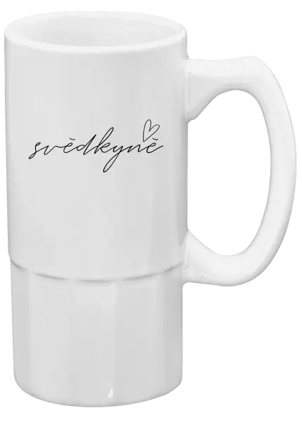 Půllitr Svědkyně - tenký nápis