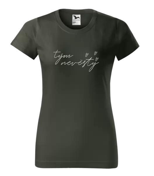 Dámské tričko Tým nevěsty - tenký nápis