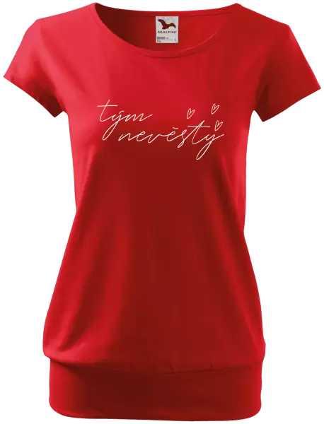 Dámské tričko Tým nevěsty - tenký nápis