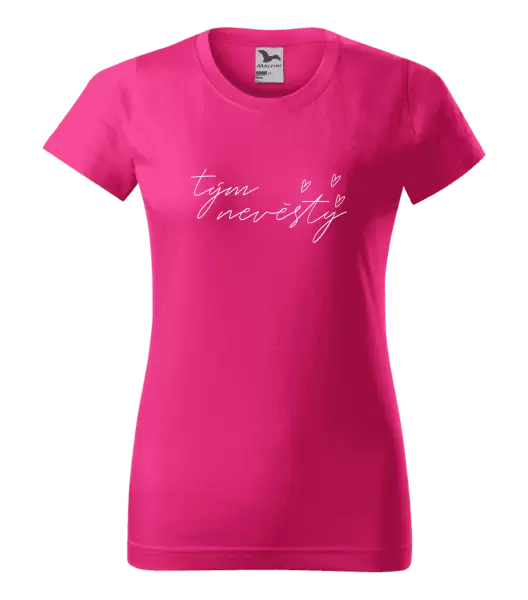 Dámské tričko Tým nevěsty - tenký nápis