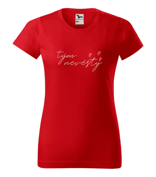 Dámské tričko Tým nevěsty - tenký nápis