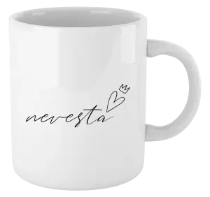 Hrnček Nevesta - tenký nápis