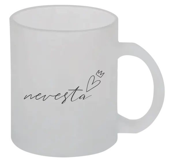 Hrnček Nevesta - tenký nápis