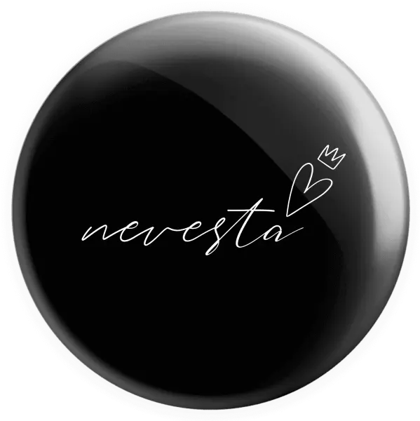 Placka Nevesta - tenký nápis