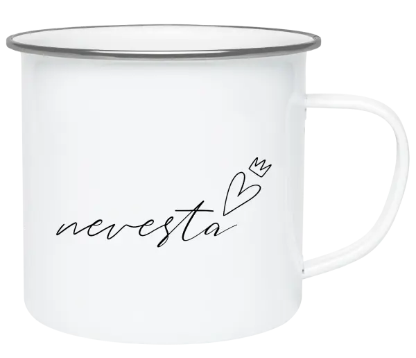 Plecháčik Nevesta - tenký nápis