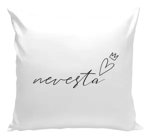 Vankúš Nevesta - tenký nápis