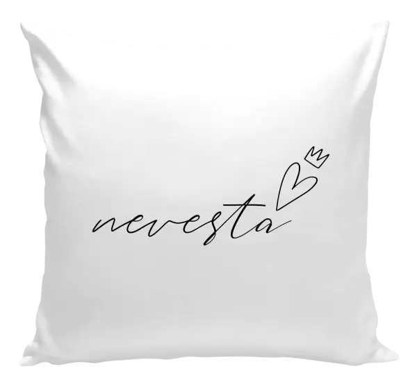 Vankúš Nevesta - tenký nápis