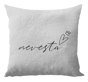 Vankúš Nevesta - tenký nápis