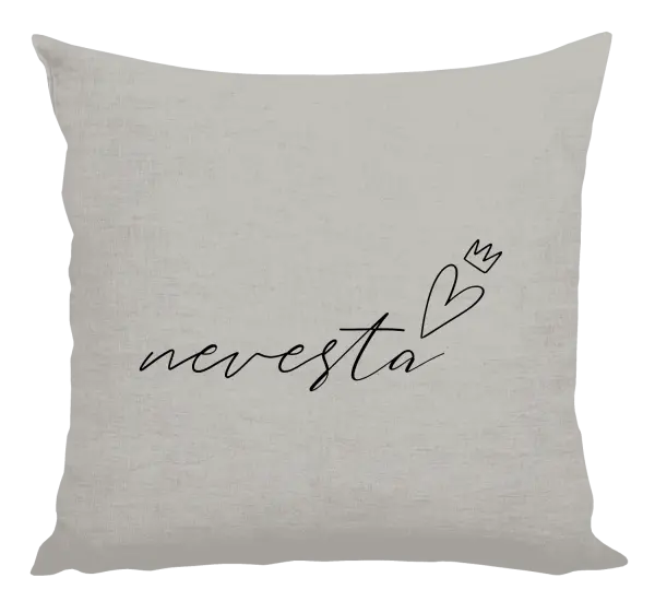 Vankúš Nevesta - tenký nápis