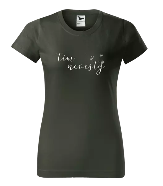 Dámske tričko Tím nevesty - tenký nápis