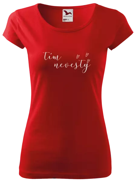 Dámske tričko Tím nevesty - tenký nápis