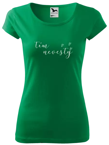 Dámske tričko Tím nevesty - tenký nápis