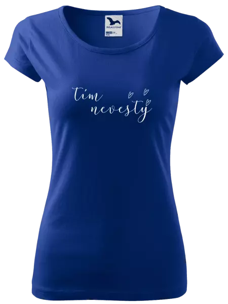 Dámske tričko Tím nevesty - tenký nápis