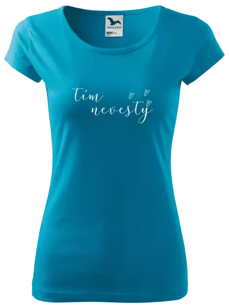 Dámske tričko Tím nevesty - tenký nápis