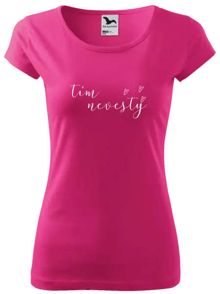 Dámske tričko Tím nevesty - tenký nápis