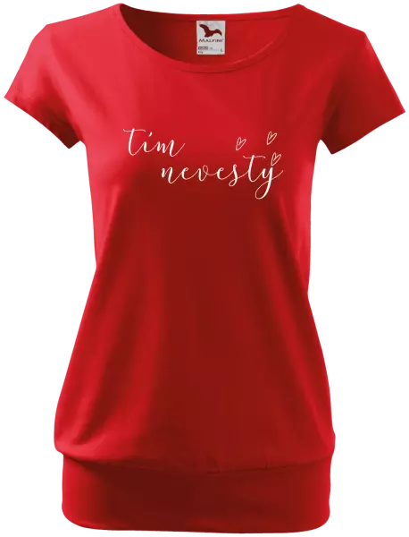 Dámske tričko Tím nevesty - tenký nápis