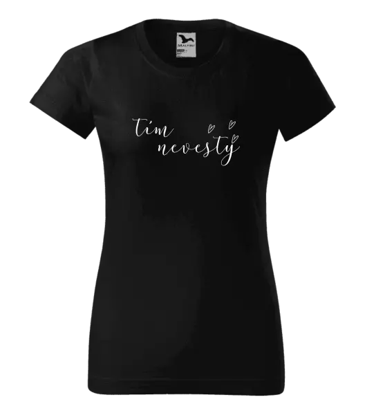 Dámske tričko Tím nevesty - tenký nápis