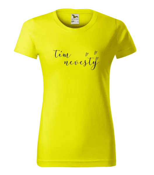 Dámske tričko Tím nevesty - tenký nápis