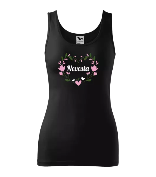 Dámske tielko Nevesta - srdce s lístkami