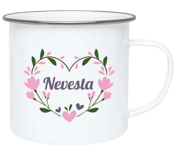 Plecháčik Nevesta - srdce s lístkami