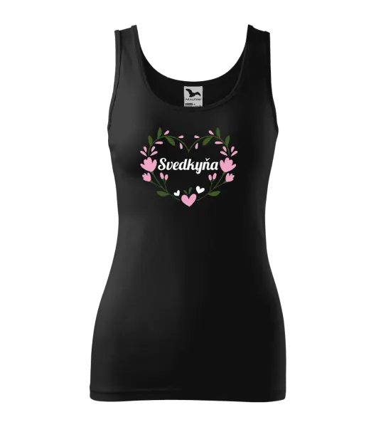 Dámske tielko Svedkyňa - srdce s lístkami