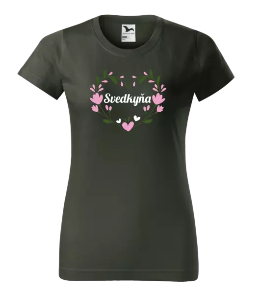 Dámske tričko Svedkyňa - srdce s lístkami