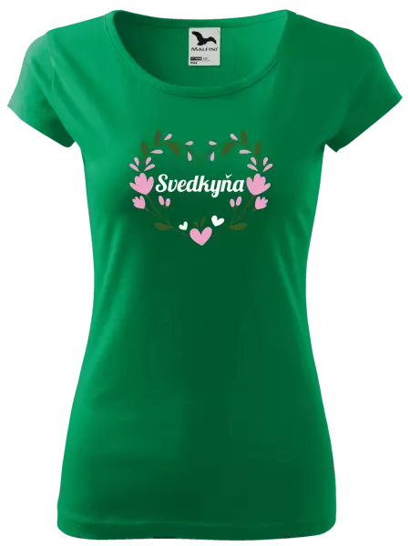 Dámske tričko Svedkyňa - srdce s lístkami