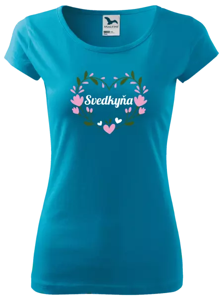 Dámske tričko Svedkyňa - srdce s lístkami