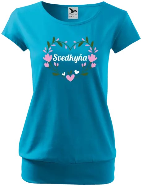 Dámske tričko Svedkyňa - srdce s lístkami