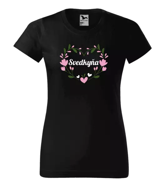 Dámske tričko Svedkyňa - srdce s lístkami