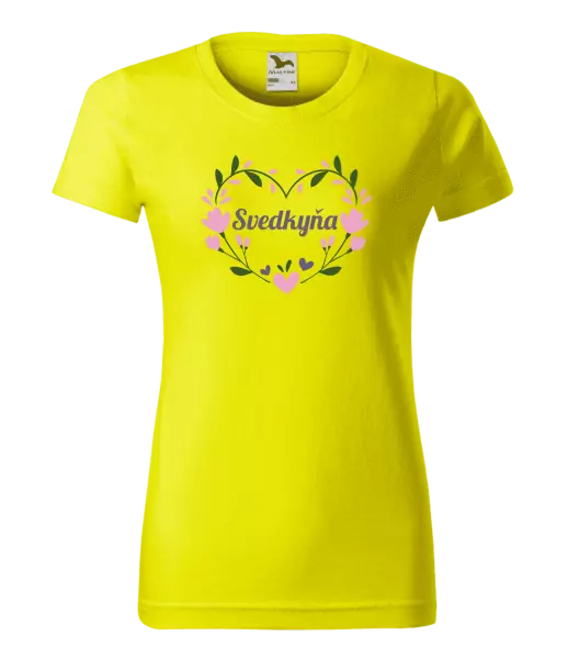 Dámske tričko Svedkyňa - srdce s lístkami