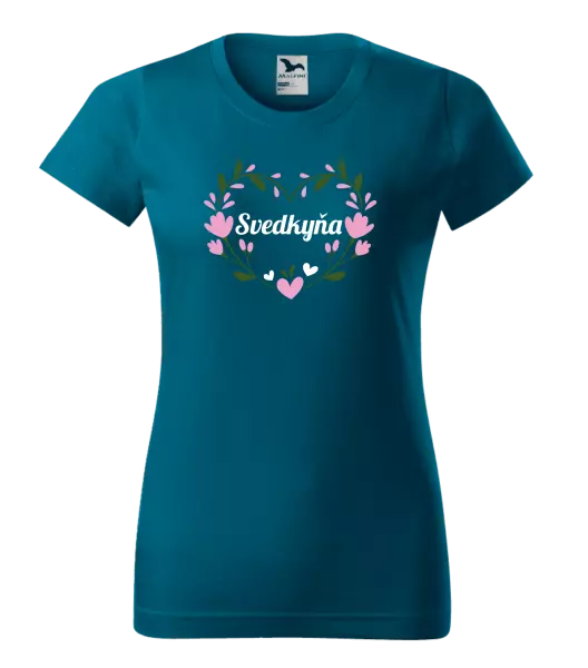 Dámske tričko Svedkyňa - srdce s lístkami