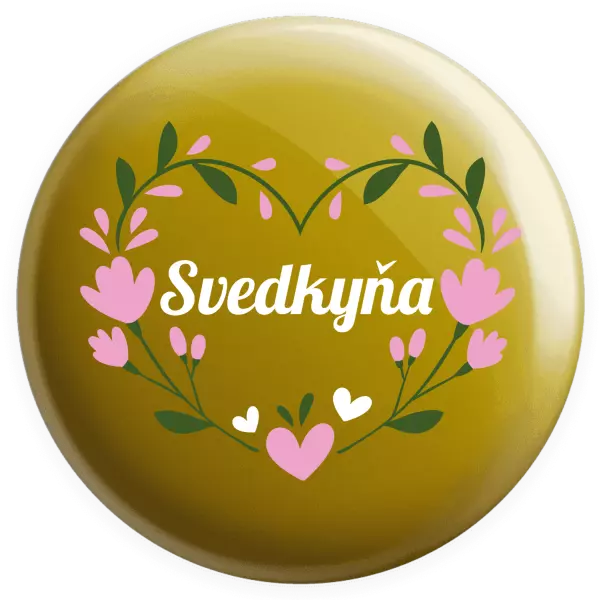 Placka Svedkyňa - srdce s lístkami