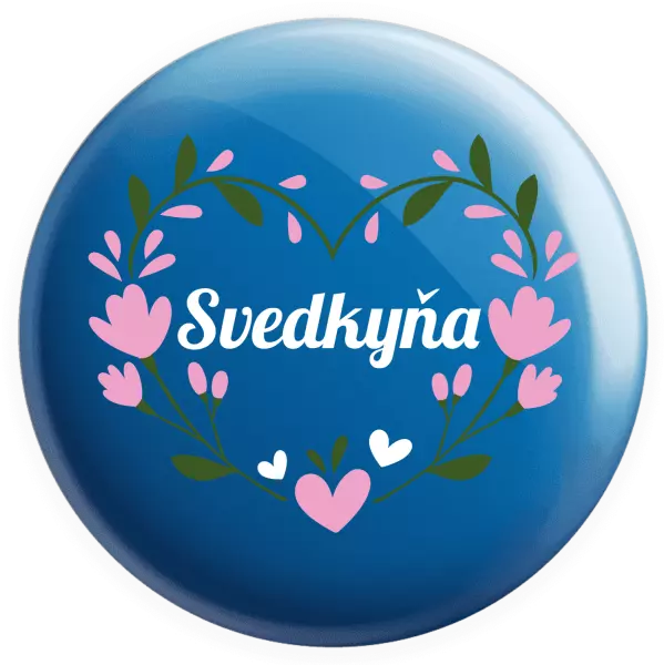 Placka Svedkyňa - srdce s lístkami