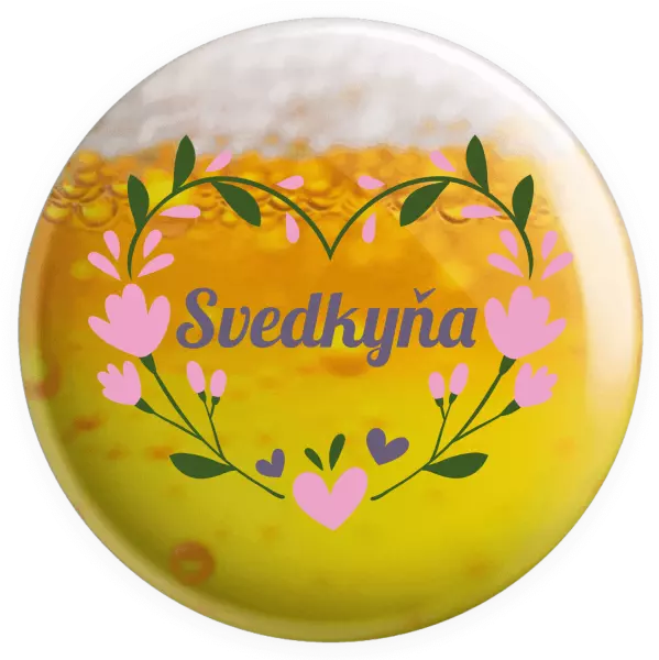 Placka Svedkyňa - srdce s lístkami