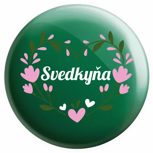 Placka Svedkyňa - srdce s lístkami