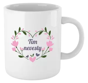Hrnček Tím nevesty - srdce s lístkami