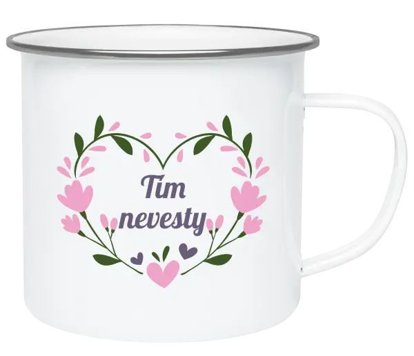 Plecháčik Tím nevesty - srdce s lístkami