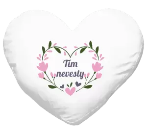 Vankúš Tím nevesty - srdce s lístkami