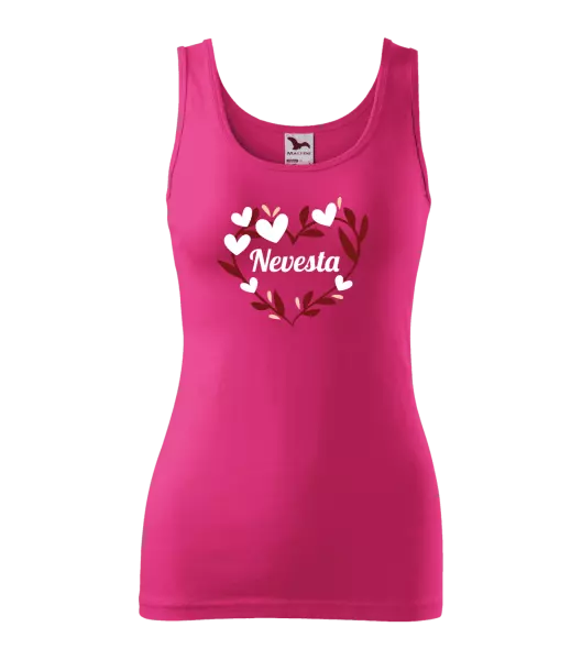 Dámske tielko Nevesta - so srdiečkami