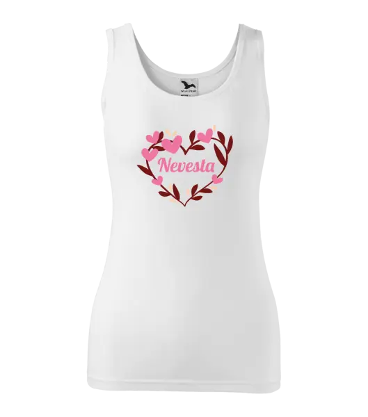 Dámske tielko Nevesta - so srdiečkami