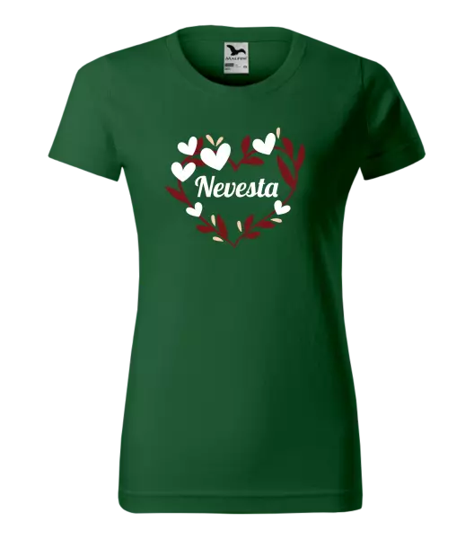 Dámske tričko Nevesta - so srdiečkami