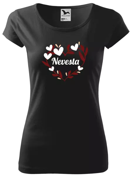 Dámske tričko Nevesta - so srdiečkami