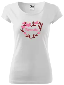 Dámske tričko Nevesta - so srdiečkami