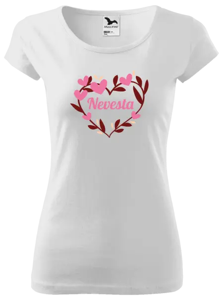 Dámske tričko Nevesta - so srdiečkami