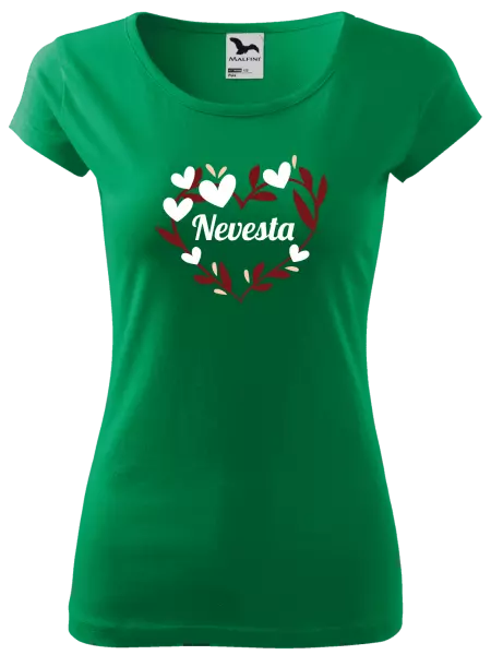 Dámske tričko Nevesta - so srdiečkami