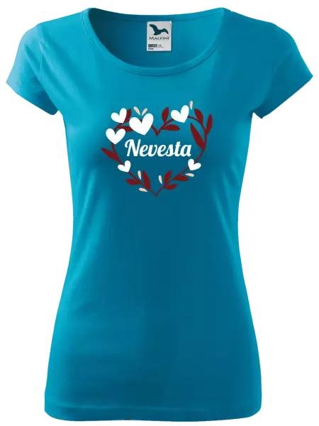 Dámske tričko Nevesta - so srdiečkami