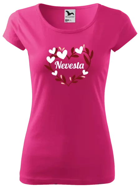 Dámske tričko Nevesta - so srdiečkami