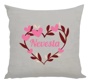 Vankúš Nevesta - so srdiečkami